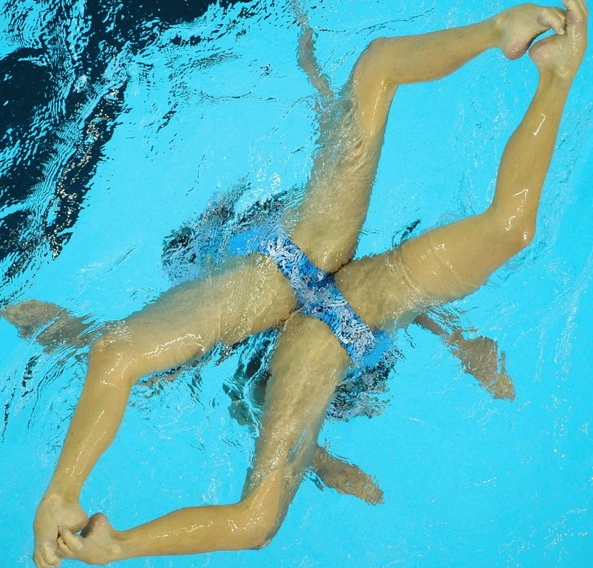水泳競泳シンクロのエロおっぱい画像